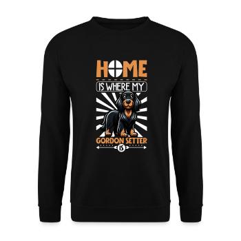 Home - Gordon Setter - Unisex Sweatshirt - black - Front - Alina (178cm) & Michal (187cm)