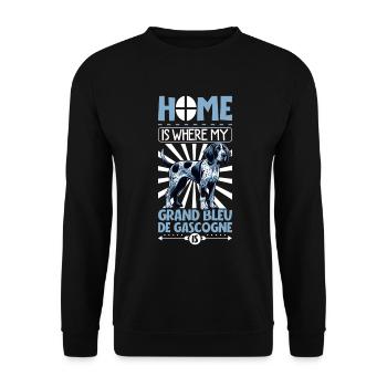 Accueil - Grand Bleu de Gascogne - Sweat-shirt Unisexe - noir - Devant - Alina (178cm) & Michal (187cm)