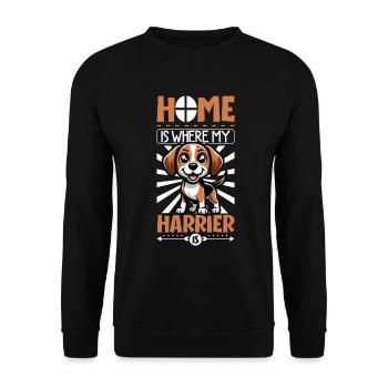 Home - Harrier - Unisex Sweatshirt - black - Front - Alina (178cm) & Michal (187cm)