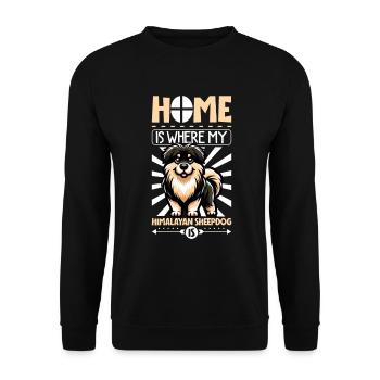 Home - Himalayan Shepherd Dog - Unisex Sweatshirt - black - Front - Alina (178cm) & Michal (187cm)