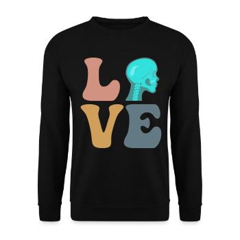 LOVE X-ray Technician Radiology Radiology Technology - Unisex Sweatshirt - black - Front - Alina (178cm) & Michal (187cm)