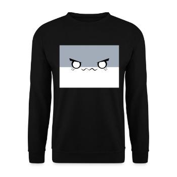Sacambaspi's Ancient Fish Meme Demonic - Unisex Sweatshirt - black - Front - Alina (178cm) & Michal (187cm)
