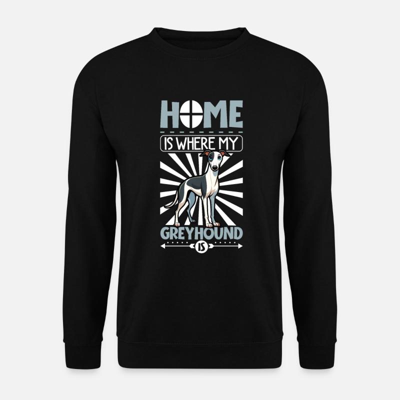 Zuhause - Greyhound - Unisex Pullover - Schwarz