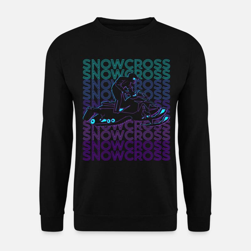 Snowcross Snowmobile Snowmobiling Retro - Unisex Sweatshirt - black