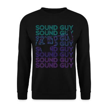 Ingénieur du son Technicien du son Retro - Sweat-shirt Unisexe - noir - Devant - Alina (178cm) & Michal (187cm)