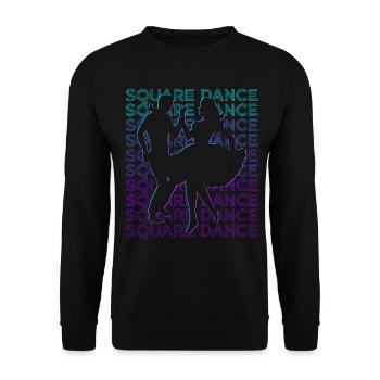 Square Dance Tanzen Retro - Unisex Pullover - Schwarz - Vorne - Alina (178cm) & Michal (187cm)
