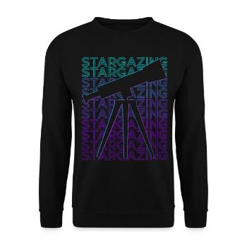 Sterndeutung Sterngucker Astronomie Sternbild Retr - Unisex Pullover - Schwarz - Vorne - Alina (178cm) & Michal (187cm)