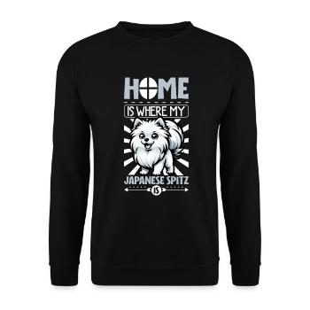 Accueil - Japan-Spitz - Sweat-shirt Unisexe - noir - Devant - Alina (178cm) & Michal (187cm)
