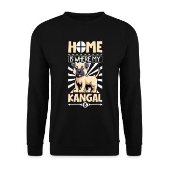 Home - Kangal Shepherd Dog - Unisex Sweatshirt - black - Front - Alina (178cm) & Michal (187cm)