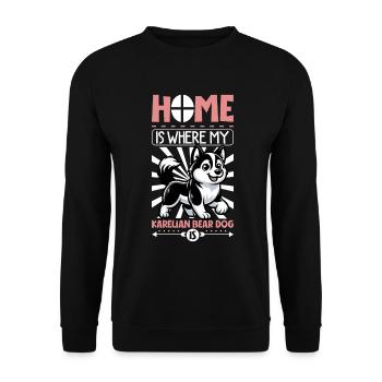 Home - Karelian Bear Dog - Unisex Sweatshirt - black - Front - Alina (178cm) & Michal (187cm)