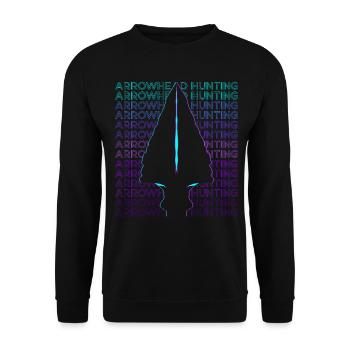 Arrowhead Hunting Arrowhead Hunter Retro - Unisex Sweatshirt - black - Front - Alina (178cm) & Michal (187cm)