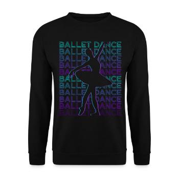 Ballet, Dance, Ballerina, Dancer, Dance, Retro - Unisex Sweatshirt - black - Front - Alina (178cm) & Michal (187cm)