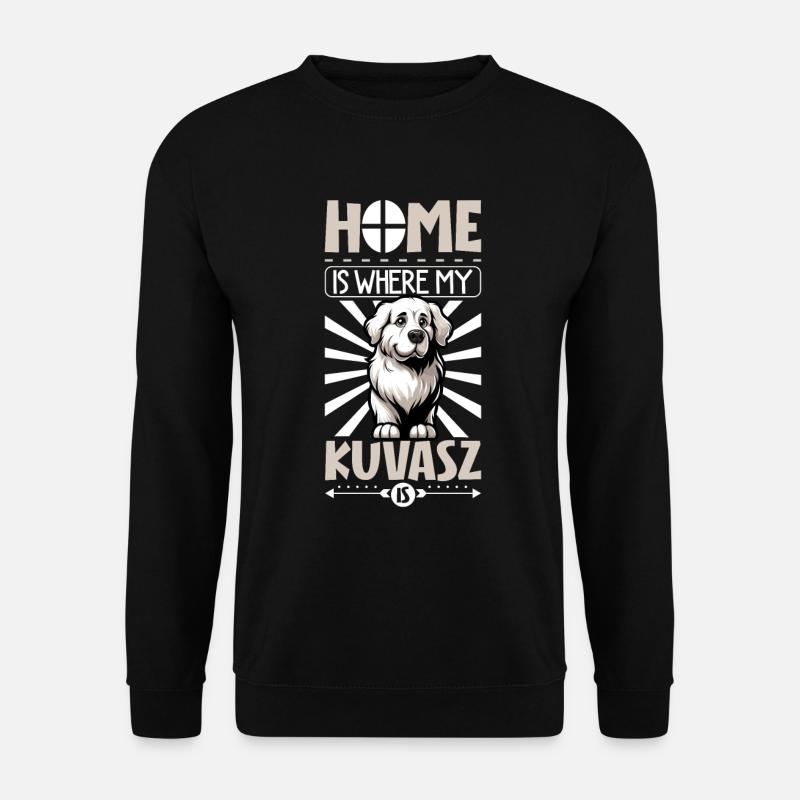 Zuhause - Kuvasz - Unisex Pullover - Schwarz