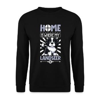 Accueil - Landseer - Sweat-shirt Unisexe - noir - Devant - Alina (178cm) & Michal (187cm)