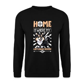 Home - Lapland Reindeer Dog - Unisex Sweatshirt - black - Front - Alina (178cm) & Michal (187cm)