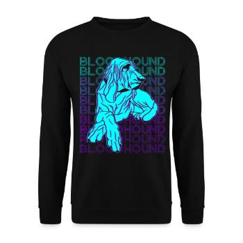 Chien Bloodhound Rétro - Sweat-shirt Unisexe - noir - Devant - Alina (178cm) & Michal (187cm)