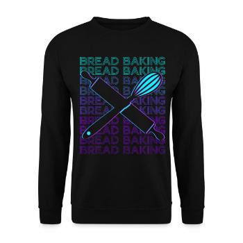 Bread Baking Bread Baker Bakery Retro - Unisex Sweatshirt - black - Front - Alina (178cm) & Michal (187cm)