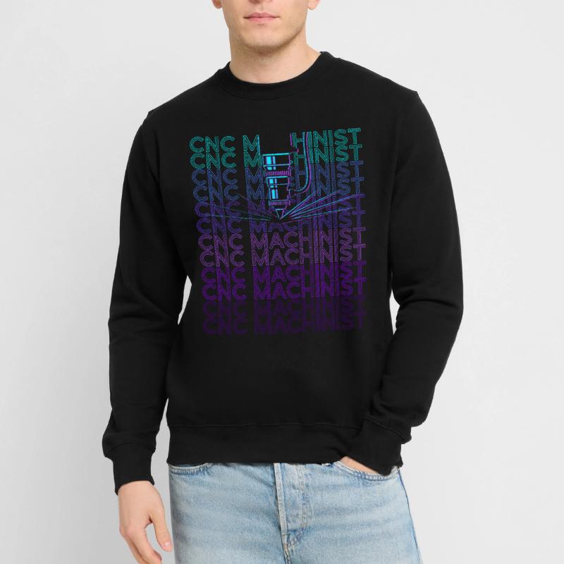 CNC Processor Machine Operator Retro Unisex Sweatshirt