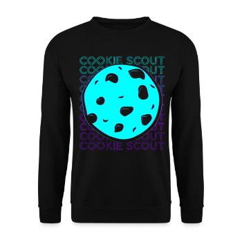 Cookie Scout Scouting Cookie Merchant Retro - Unisex Sweatshirt - black - Front - Alina (178cm) & Michal (187cm)