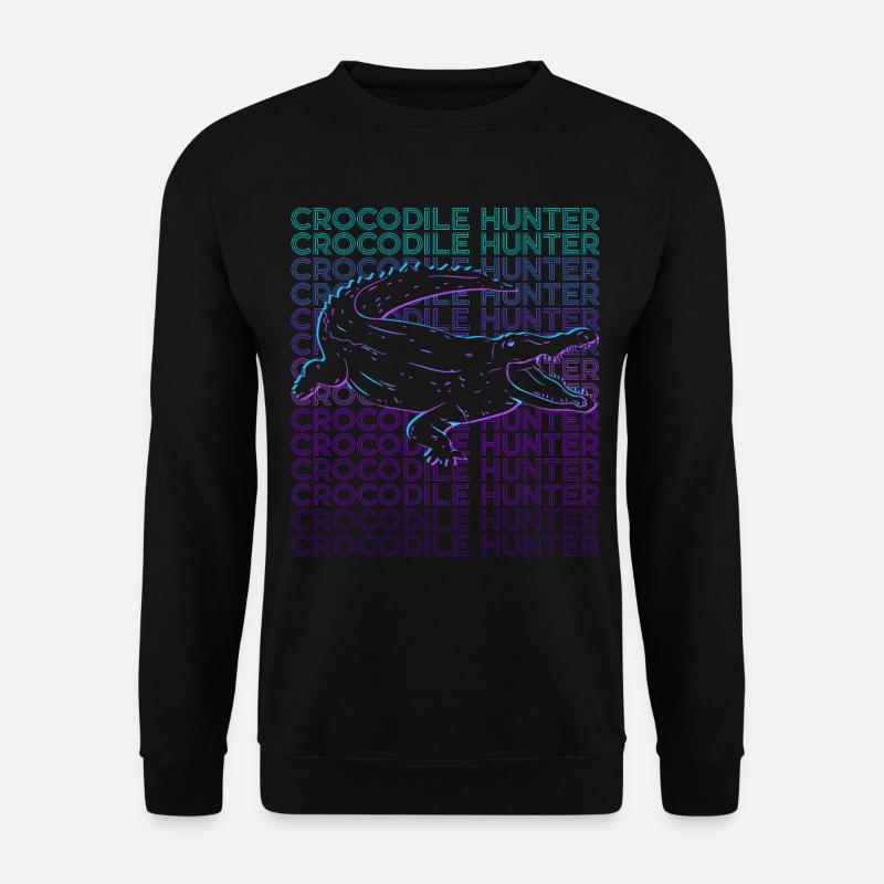 Crocodile Hunter Crocodile Hunting Retro - Unisex Sweatshirt - black