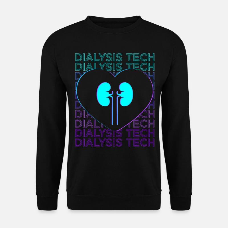 Dialyse-Techniker Dialyse-Techniker Retro-Hämodial - Unisex Pullover - Schwarz
