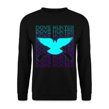 Pigeon Hunter Pigeon Hunt Retro - Unisex Sweatshirt - black - Front - Alina (178cm) & Michal (187cm)