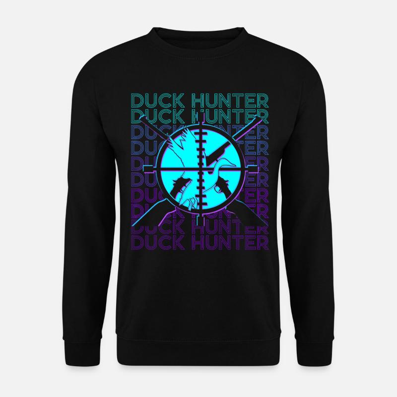 Entenjäger Entenjagd Retro - Unisex Pullover - Schwarz