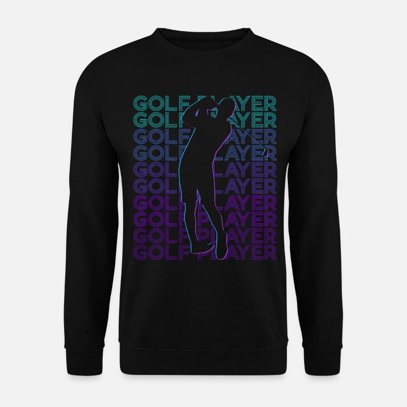Golfer Golfer Golfing Retro - Unisex Sweatshirt - black