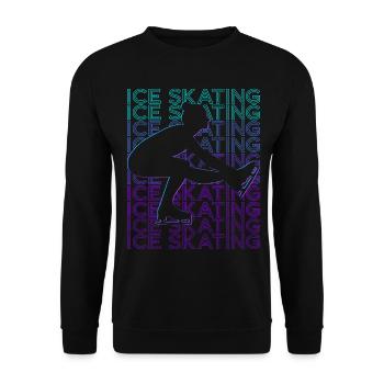 Ice Skating Ice Skater Figure Skater - Unisex Sweatshirt - black - Front - Alina (178cm) & Michal (187cm)