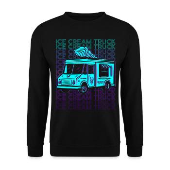 Pilote de camion de crème glacée rétro - Sweat-shirt Unisexe - noir - Devant - Alina (178cm) & Michal (187cm)