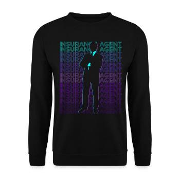 Insurance Agent Insurance Broker Retro - Unisex Sweatshirt - black - Front - Alina (178cm) & Michal (187cm)