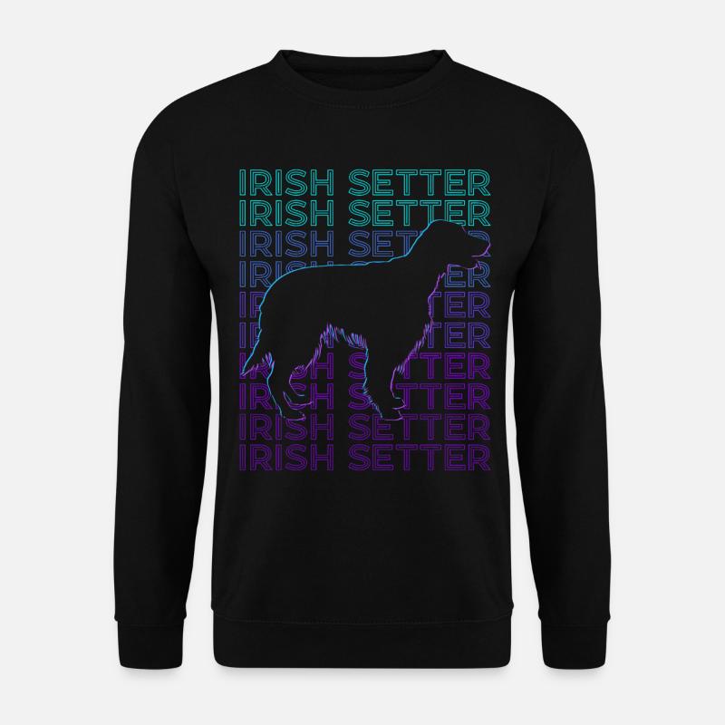 Irish Setter Hund Retro - Unisex Pullover - Schwarz