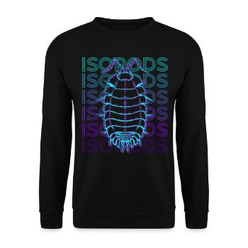 Isopods Collector Retro - Unisex Sweatshirt - black - Front - Alina (178cm) & Michal (187cm)