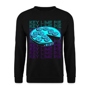 Key Lime Pie Florida Dessert Retro - Unisex Sweatshirt - black - Front - Alina (178cm) & Michal (187cm)