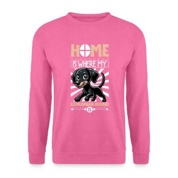Zuhause - Litauische Bracke - Unisex Pullover - Pink - Vorne