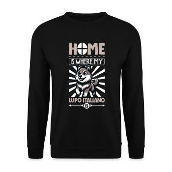 Home - Lupo Italiano - Unisex Sweatshirt - black - Front - Alina (178cm) & Michal (187cm)