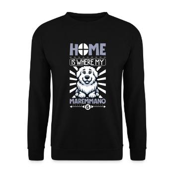 Home - Maremma Abruzzo Shepherd Dog - Unisex Sweatshirt - black - Front - Alina (178cm) & Michal (187cm)