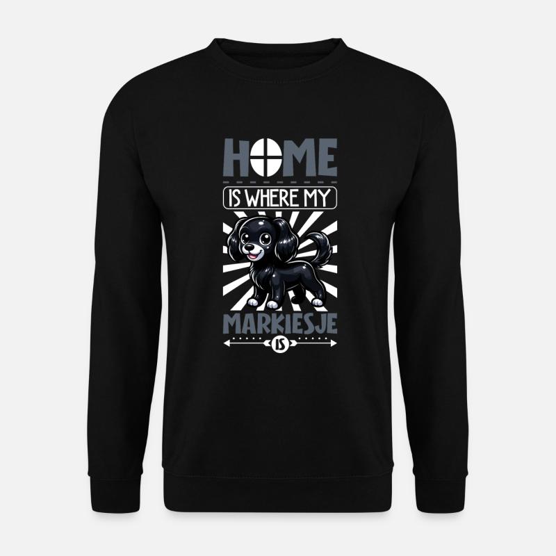Zuhause - Markiesje - Unisex Pullover - Schwarz