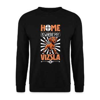 Home - Magyar Vizsla - Unisex Sweatshirt - black - Front - Alina (178cm) & Michal (187cm)
