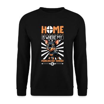 Home - Manchester Terrier - Unisex Sweatshirt - black - Front - Alina (178cm) & Michal (187cm)