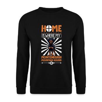 Home - Montenegrin Mountain Hound - Unisex Sweatshirt - black - Front - Alina (178cm) & Michal (187cm)