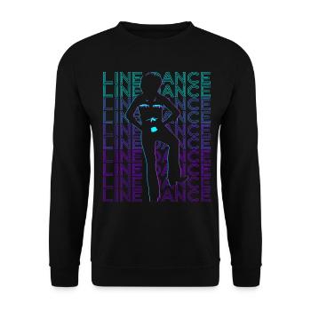 Danse en ligne Danse en ligne Danseuse en ligne Rétro - Sweat-shirt Unisexe - noir - Devant - Alina (178cm) & Michal (187cm)
