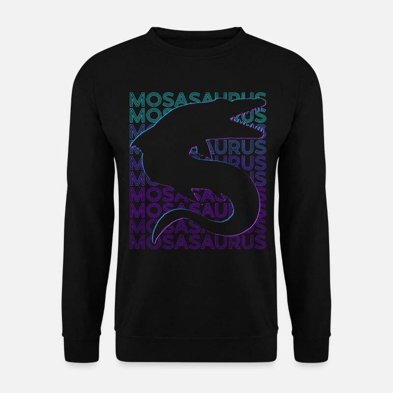Mosasaurus Dinosaur Retro - Unisex Sweatshirt - black
