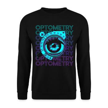 Optometrie Optometristen Optiker Retro - Unisex Pullover - Schwarz - Vorne - Alina (178cm) & Michal (187cm)