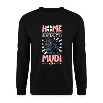 Accueil - Mudi - Sweat-shirt Unisexe - noir - Devant - Alina (178cm) & Michal (187cm)