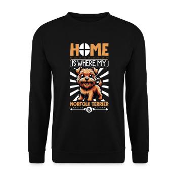 Home - Norfolk Terrier - Unisex Sweatshirt - black - Front - Alina (178cm) & Michal (187cm)