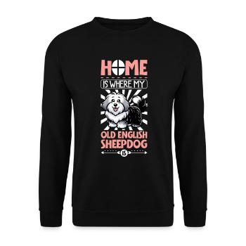 Home - Bobtail - Unisex Sweatshirt - black - Front - Alina (178cm) & Michal (187cm)