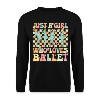 Just A Girl Who Loves Ballet Groovy Ballet Dance D - Unisex Sweatshirt - black - Front - Alina (178cm) & Michal (187cm)