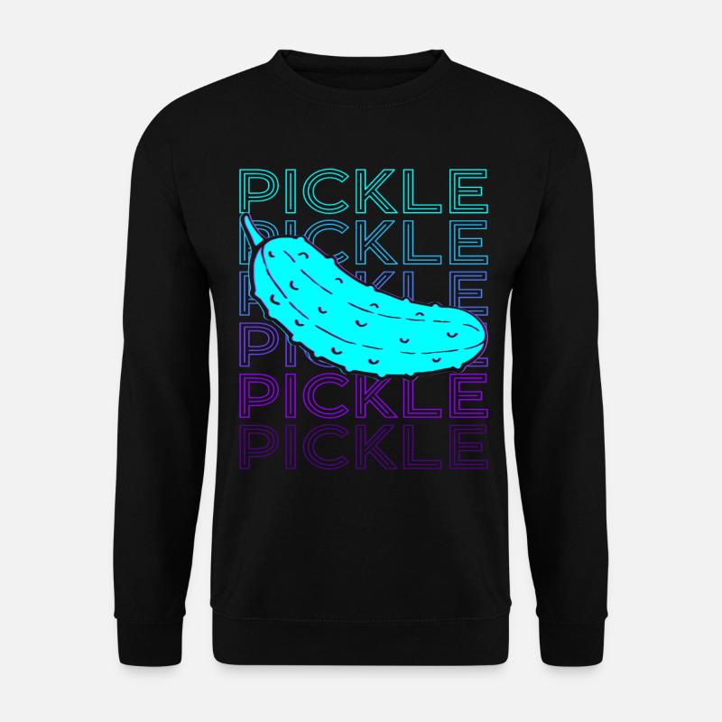 Pickle Cucumber Dill Retro - Unisex Sweatshirt - black