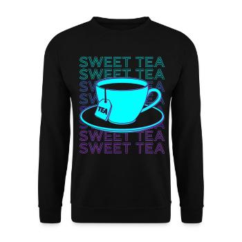 Sweet Tea Retro - Unisex Sweatshirt - black - Front - Alina (178cm) & Michal (187cm)